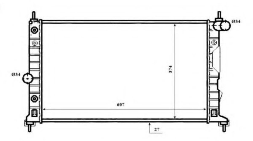 Radiator, racire motor SAAB 9-5 (YS3E) (1997 - 2009) NRF 53844 piesa NOUA