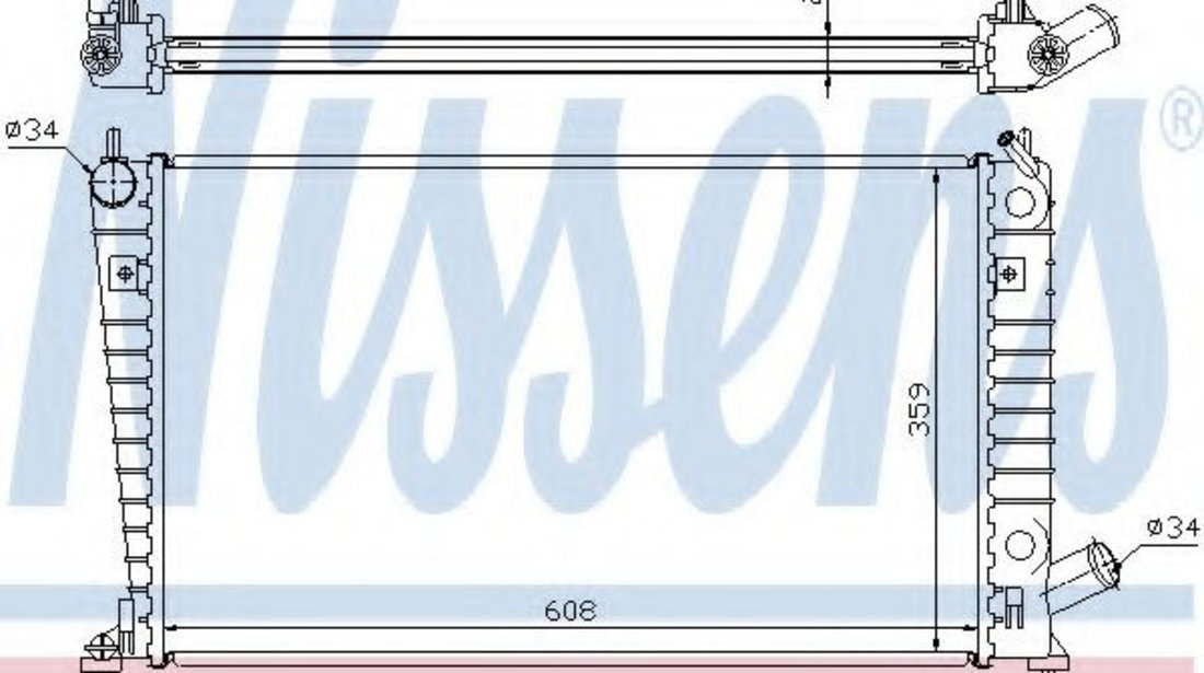 Radiator, racire motor SAAB 9-5 (YS3E) (1997 - 2009) NISSENS 68000A piesa NOUA