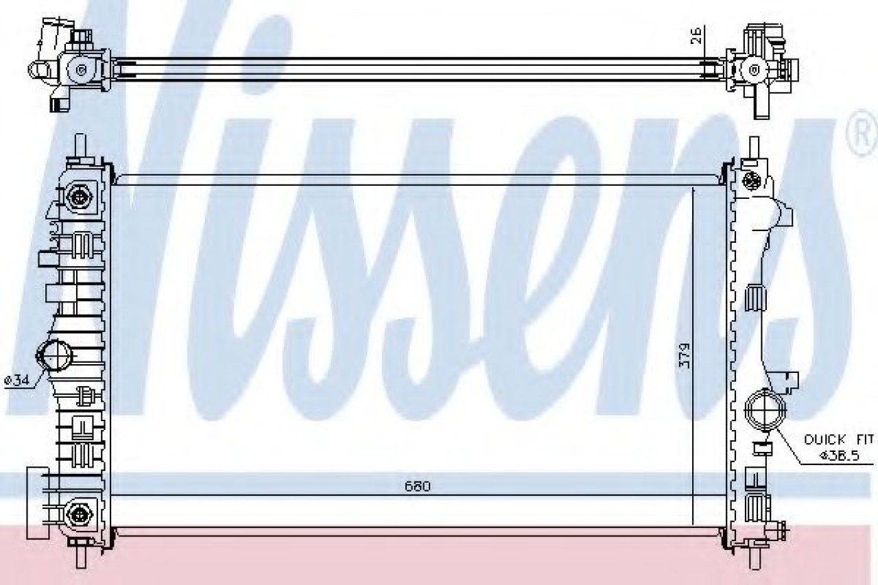 Radiator, racire motor SAAB 9-5 (YS3G) (2010 - 2012) NISSENS 630717 piesa NOUA