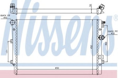 Radiator, racire motor SEAT ALHAMBRA (710, 711) (2010 - 2016) NISSENS 65015 piesa NOUA