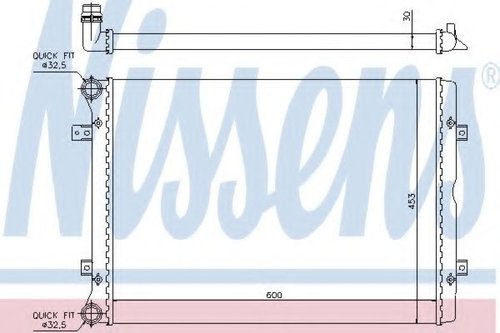 Radiator, racire motor SEAT ALHAMBRA (7V8, 7V9) (1996 - 2010) NISSENS 65014 piesa NOUA