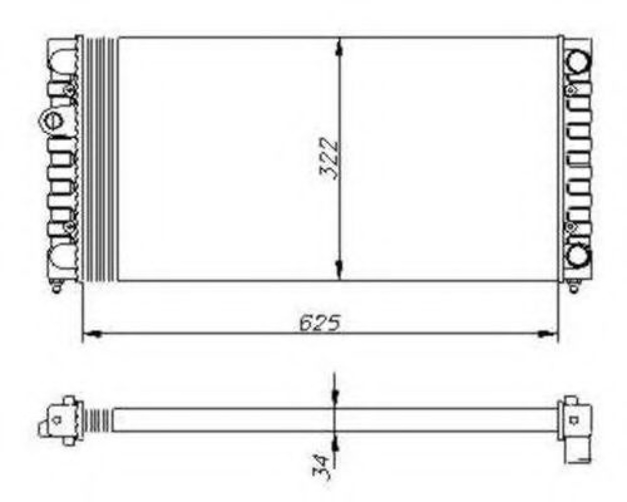 Radiator, racire motor SEAT CORDOBA (6K1, 6K2) (1993 - 1999) NRF 54664 piesa NOUA