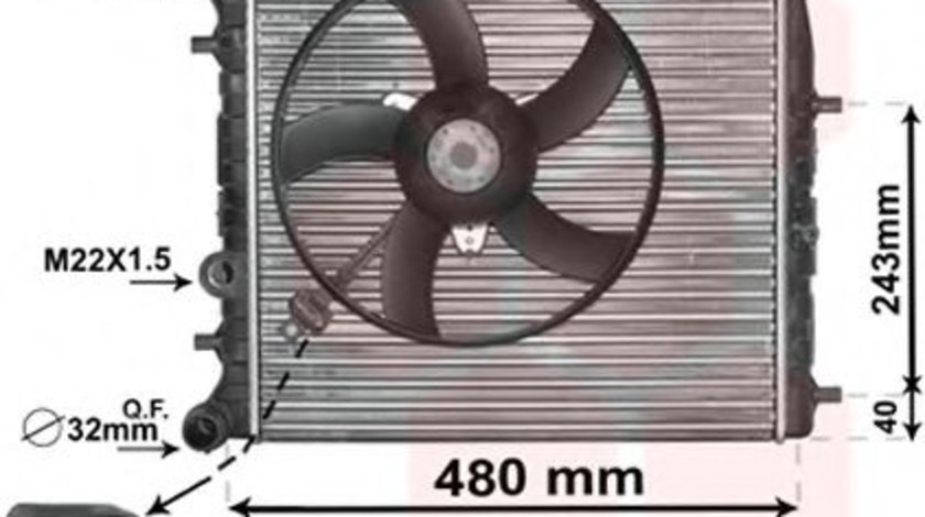 Radiator, racire motor SEAT CORDOBA (6L2) (2002 - 2009) VAN WEZEL 76002013 piesa NOUA