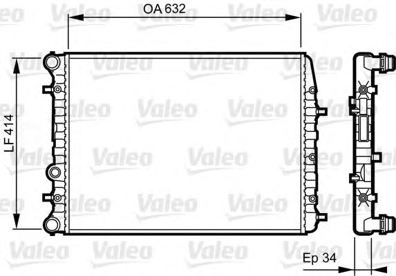 Radiator, racire motor SEAT CORDOBA (6L2) (2002 - 2009) VALEO 732864 piesa NOUA