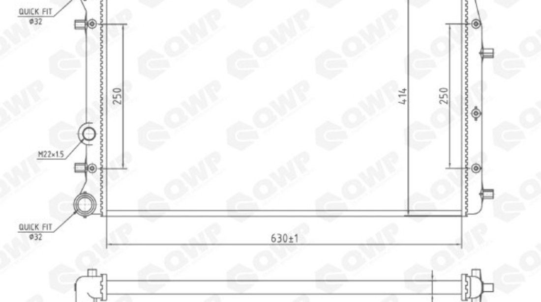 Radiator, racire motor SEAT CORDOBA (6L2) (2002 - 2009) QWP WRA102 piesa NOUA