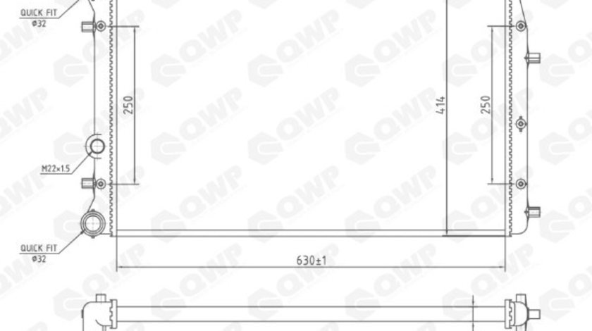 Radiator, racire motor SEAT CORDOBA (6L2) (2002 - 2009) QWP WRA102 piesa NOUA