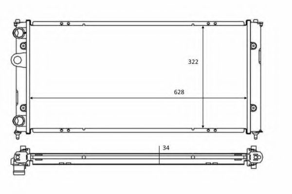 Radiator, racire motor SEAT IBIZA II (6K1) (1993 - 1999) NRF 58386 piesa NOUA