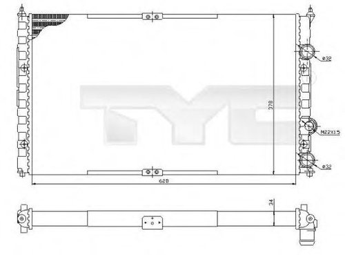 Radiator, racire motor SEAT IBIZA II (6K1) (1993 - 1999) TYC 737-0057 piesa NOUA