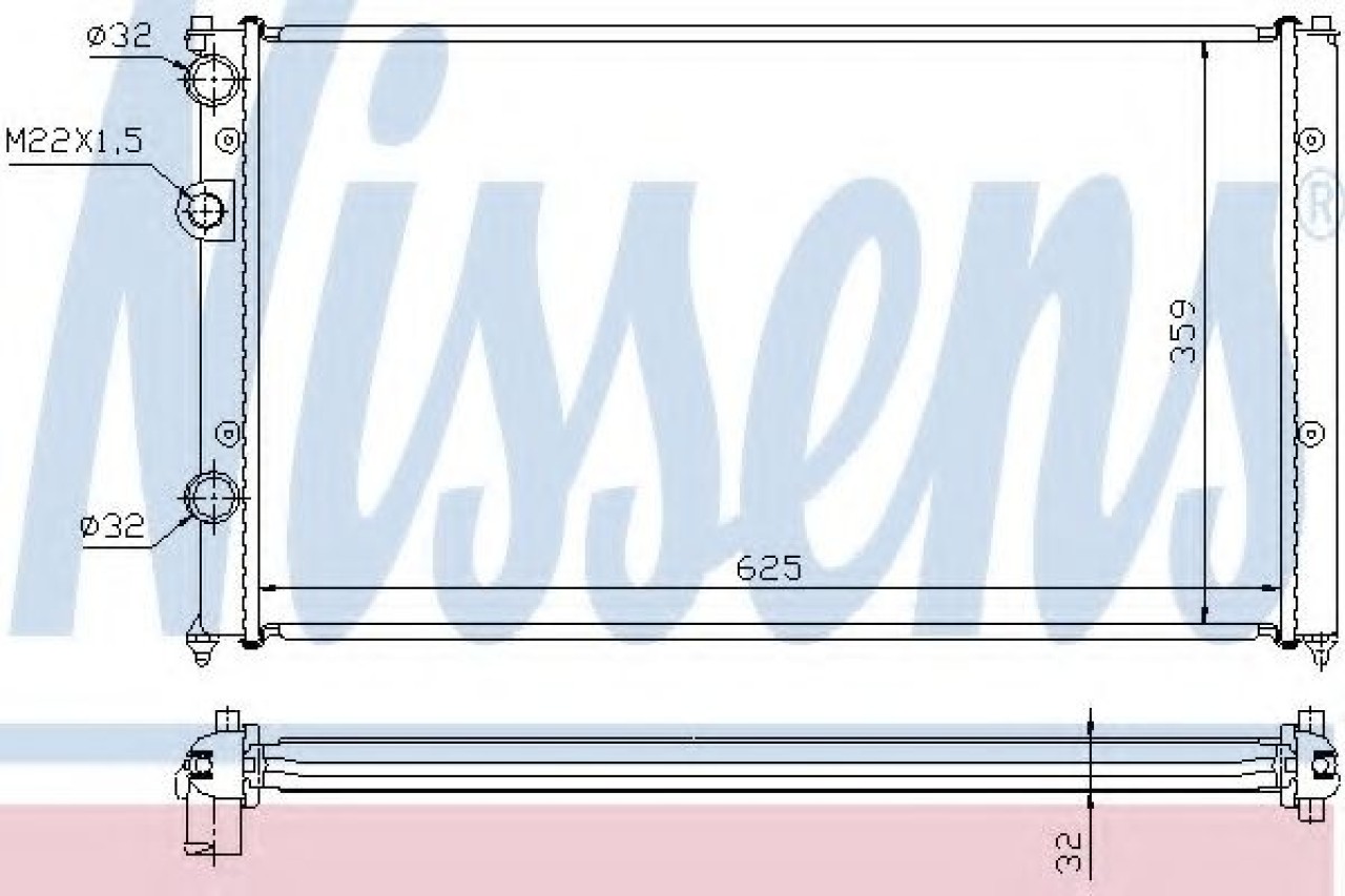 Radiator, racire motor SEAT IBIZA II (6K1) (1993 - 1999) NISSENS 652551 piesa NOUA