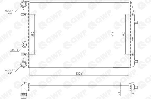Radiator, racire motor SEAT IBIZA IV (6L1) (2002 - 2009) QWP WRA102 piesa NOUA