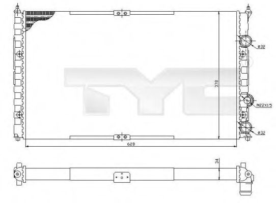 Radiator, racire motor SEAT INCA (6K9) (1995 - 2003) TYC 737-0057 piesa NOUA