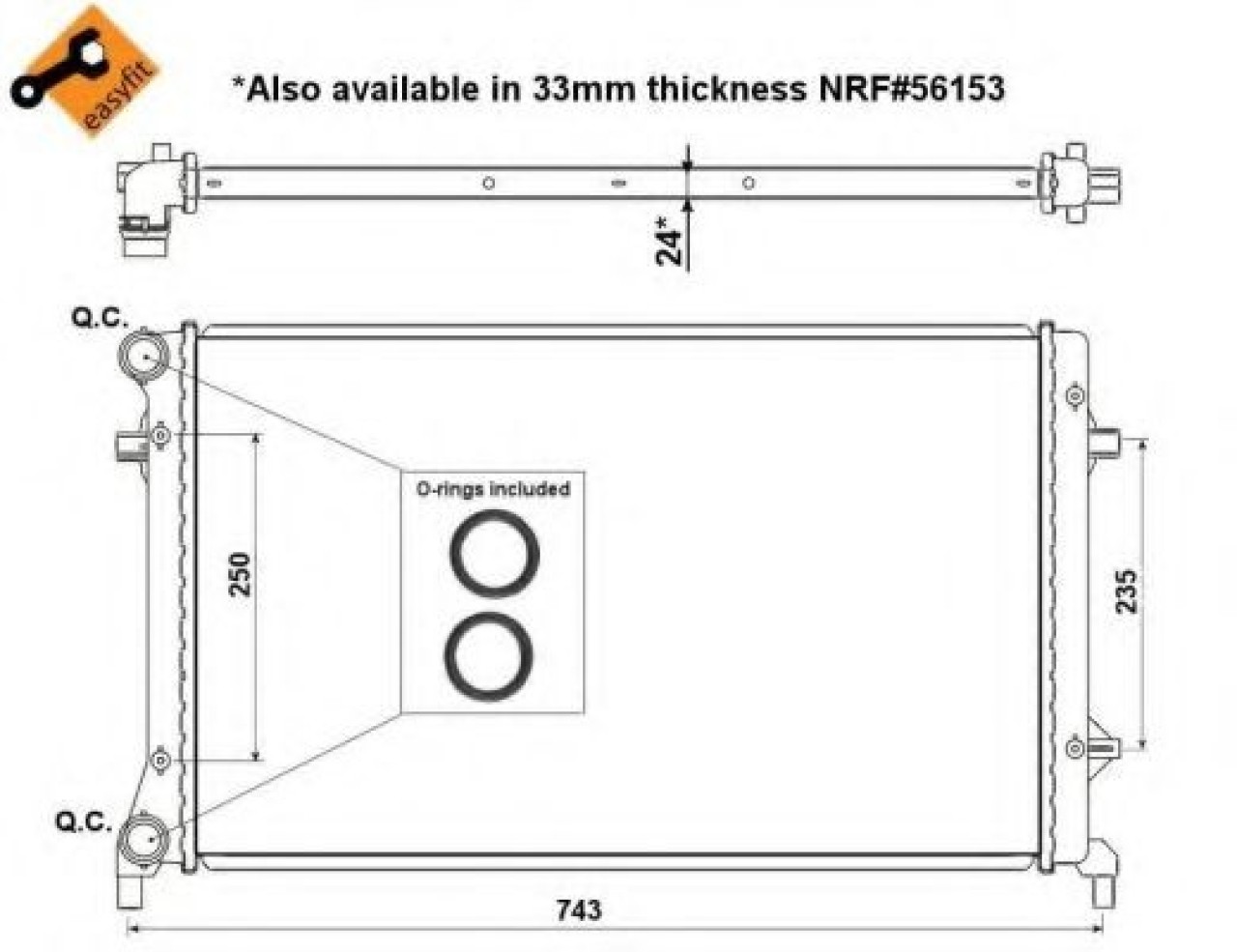 Radiator, racire motor SEAT LEON (1P1) (2005 - 2012) NRF 53405 piesa NOUA