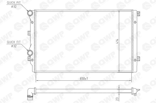 Radiator, racire motor SEAT LEON (1P1) (2005 - 2012) QWP WRA113 piesa NOUA
