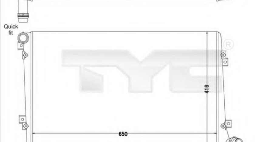 Radiator, racire motor SEAT LEON (1P1) (2005 - 2012) TYC 737-0063-R piesa NOUA