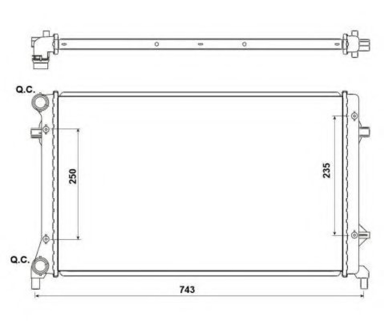 Radiator, racire motor SEAT TOLEDO III (5P2) (2004 - 2009) NRF 53405A piesa NOUA