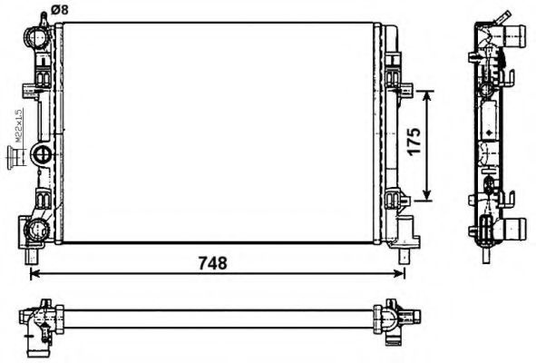Radiator, racire motor SEAT TOLEDO IV (KG3) (2012 - 2016) NRF 53024 piesa NOUA