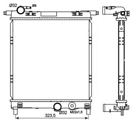 Radiator, racire motor SKODA CITIGO (2011 - 2016) NRF 53101 piesa NOUA