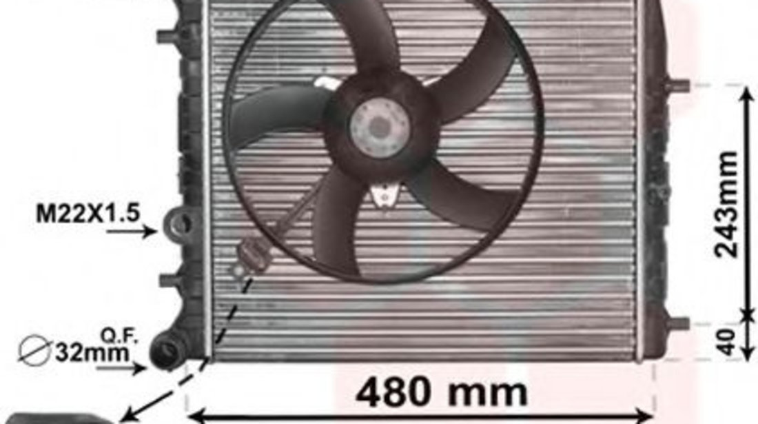 Radiator, racire motor SKODA FABIA I (6Y2) (1999 - 2008) VAN WEZEL 76002013 piesa NOUA