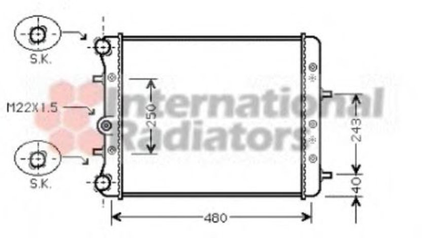 Radiator, racire motor SKODA FABIA II (2006 - 2014) VAN WEZEL 76002005 piesa NOUA