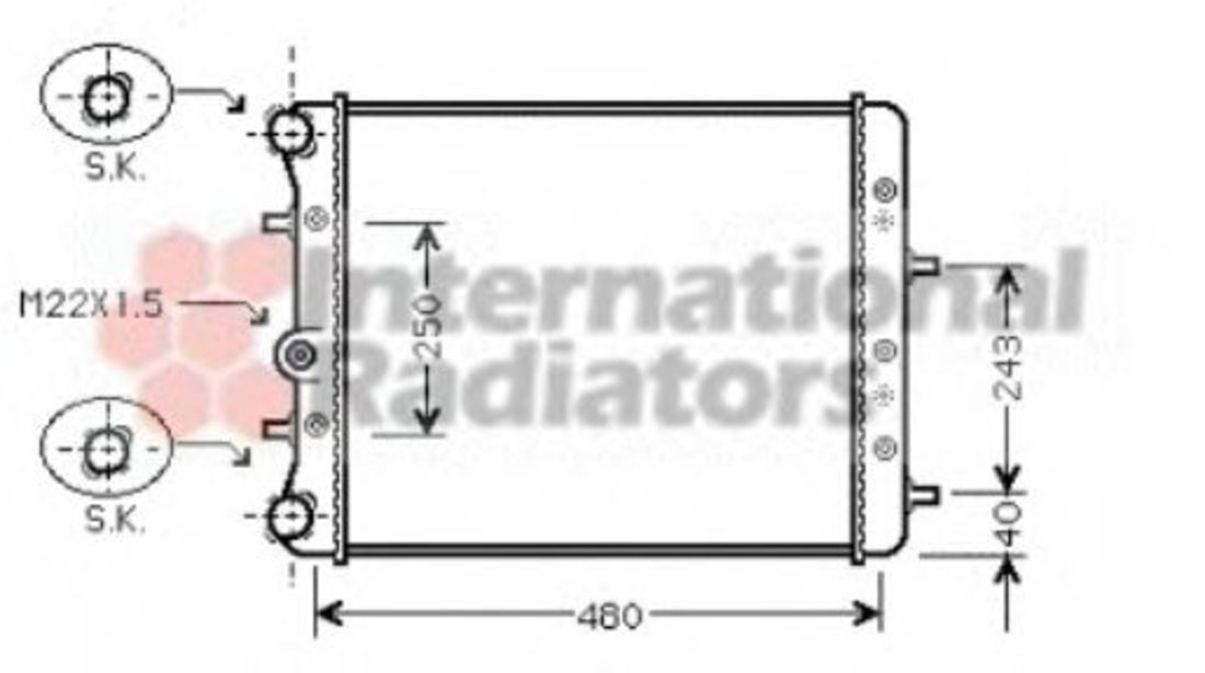 Radiator, racire motor SKODA FABIA II Combi (2007 - 2014) VAN WEZEL 76002005 piesa NOUA