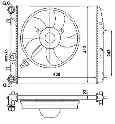 Radiator, racire motor SKODA FABIA III (NJ3) (2014 - 2016) NRF 53021 piesa NOUA