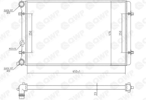 Radiator, racire motor SKODA OCTAVIA I Combi (1U5) (1998 - 2010) QWP WRA101 piesa NOUA