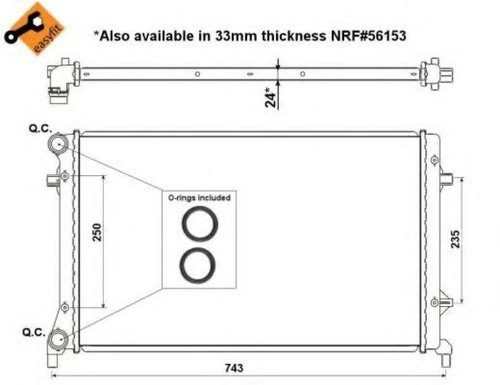 Radiator, racire motor SKODA OCTAVIA I Combi (1U5) (1998 - 2010) NRF 53405 piesa NOUA