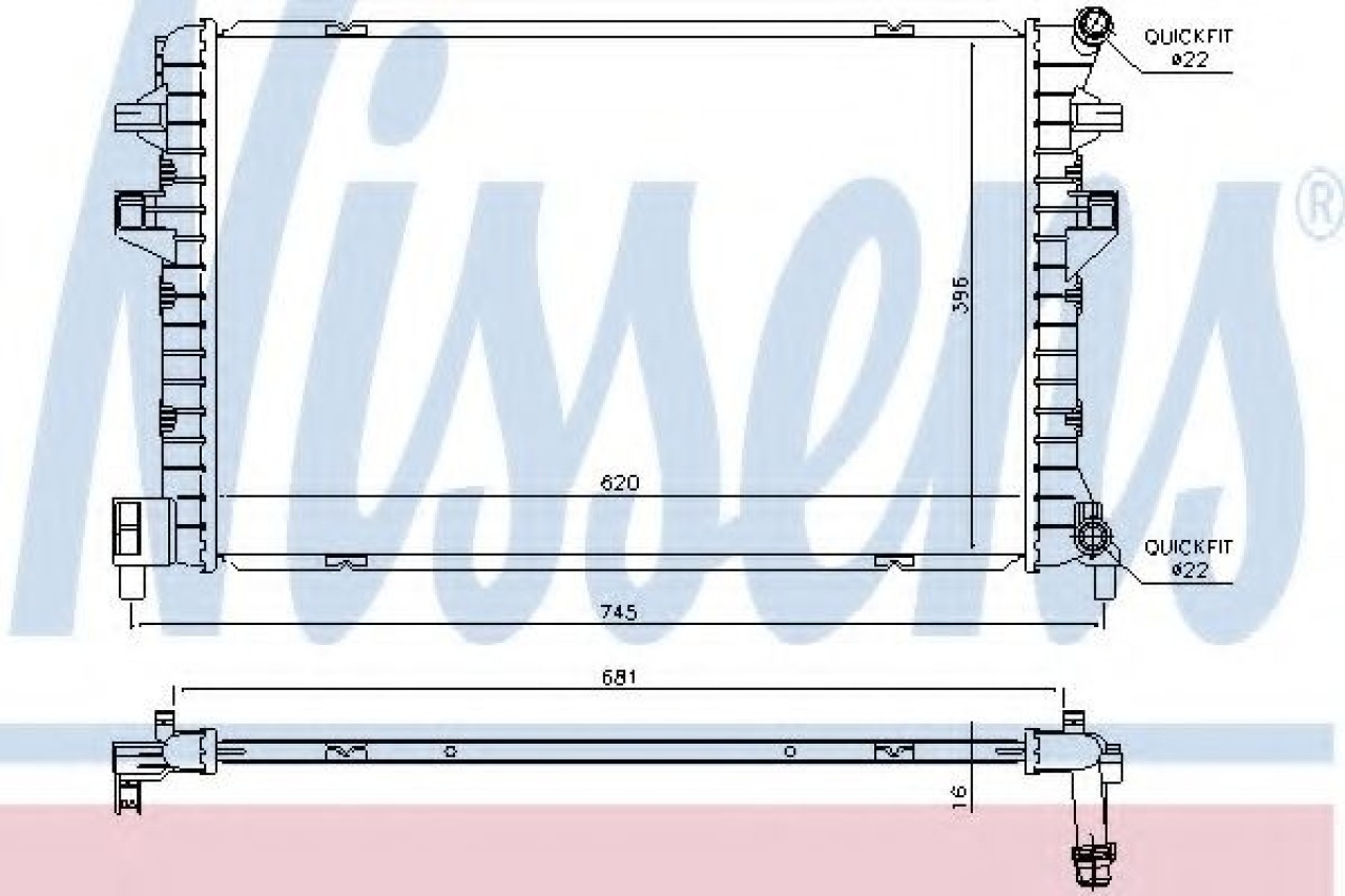 Radiator, racire motor SKODA OCTAVIA III Combi (5E5) (2012 - 2016) NISSENS 65306 piesa NOUA