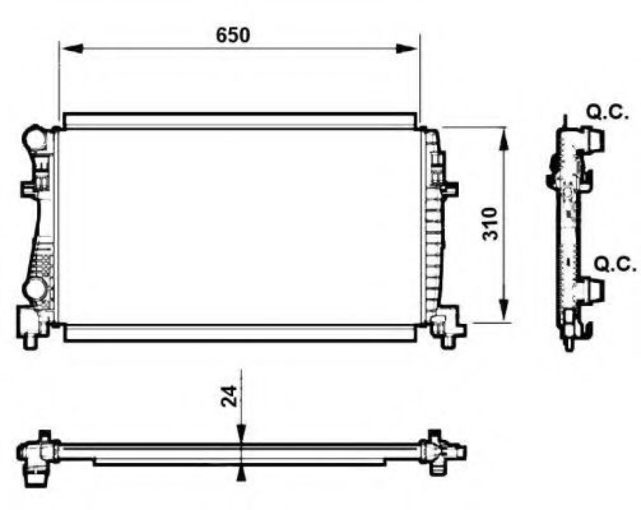 Radiator, racire motor SKODA OCTAVIA III Combi (5E5) (2012 - 2016) NRF 58438 piesa NOUA