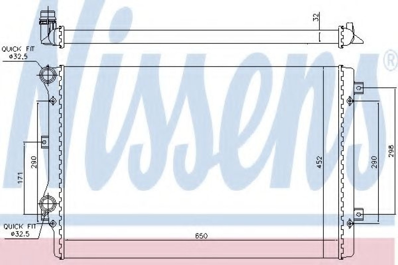 Radiator, racire motor SKODA SUPERB II Combi (3T5) (2009 - 2015) NISSENS 65279A piesa NOUA