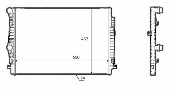Radiator, racire motor SKODA SUPERB III (3V3) (2015 - 2016) NRF 58392 piesa NOUA