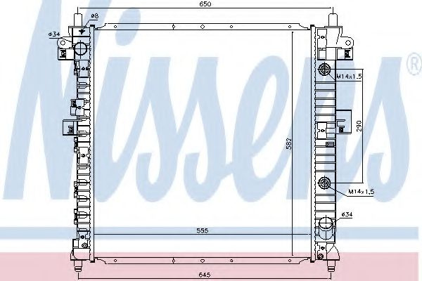 Radiator, racire motor SSANGYONG KYRON (2005 - 2016) NISSENS 64316 piesa NOUA