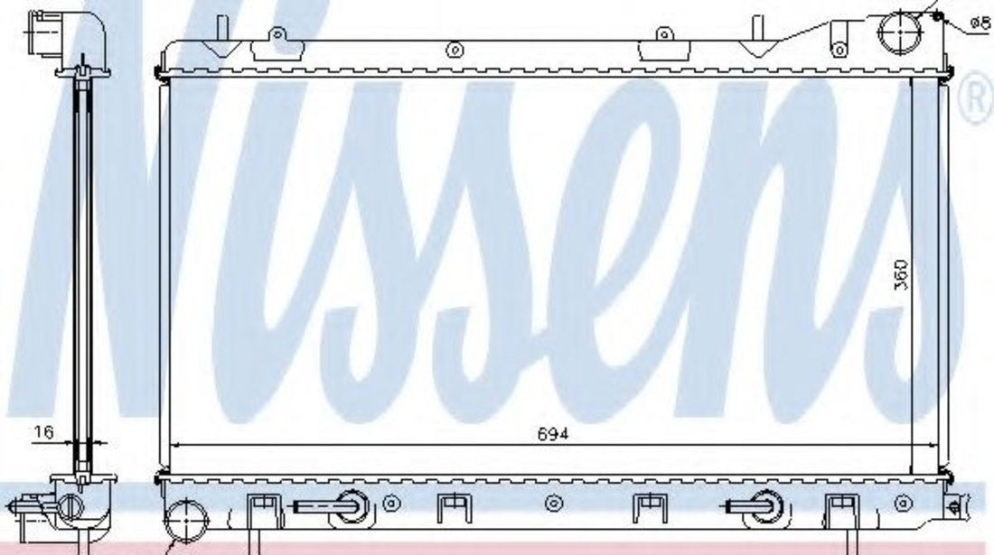 Radiator, racire motor SUBARU FORESTER (SG) (2002 - 2016) NISSENS 67712 piesa NOUA