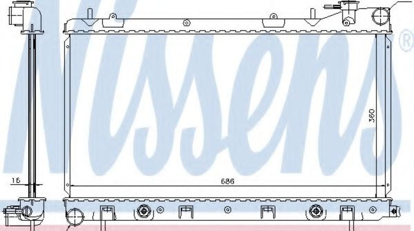 Radiator, racire motor SUBARU FORESTER (SG) (2002 - 2016) NISSENS 67728 piesa NOUA