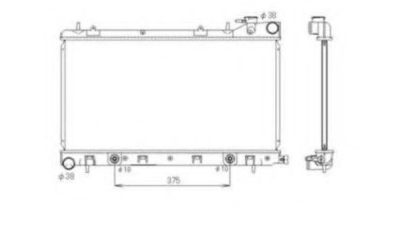 Radiator, racire motor SUBARU FORESTER (SG) (2002 - 2016) NRF 53597 piesa NOUA