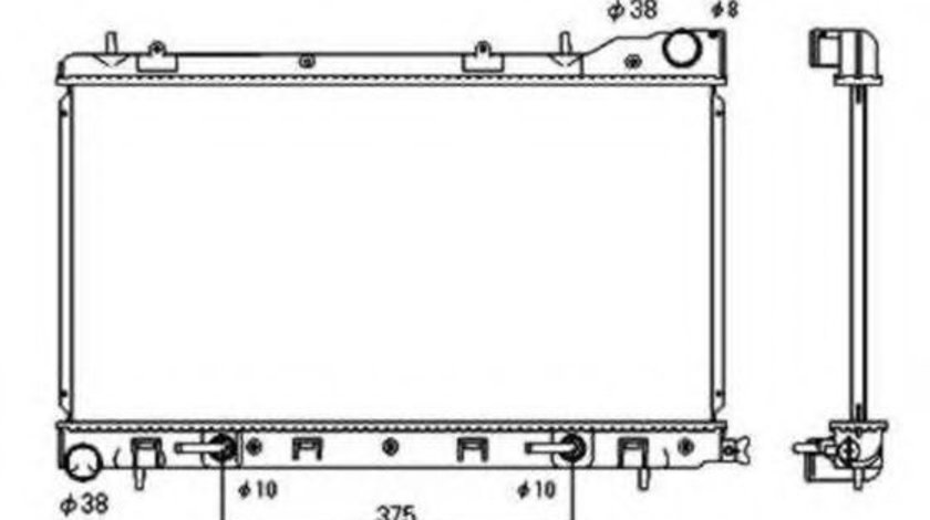 Radiator, racire motor SUBARU FORESTER (SG) (2002 - 2016) NRF 53711 piesa NOUA