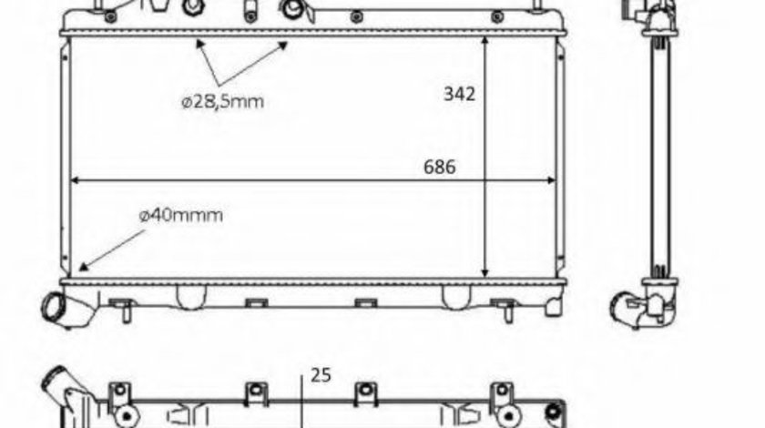 Radiator, racire motor SUBARU IMPREZA Hatchback (GR, GH, G3) (2007 - 2016) NRF 58385 piesa NOUA