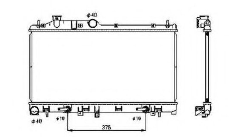 Radiator, racire motor SUBARU IMPREZA Limuzina (GR) (2007 - 2016) NRF 53700 piesa NOUA