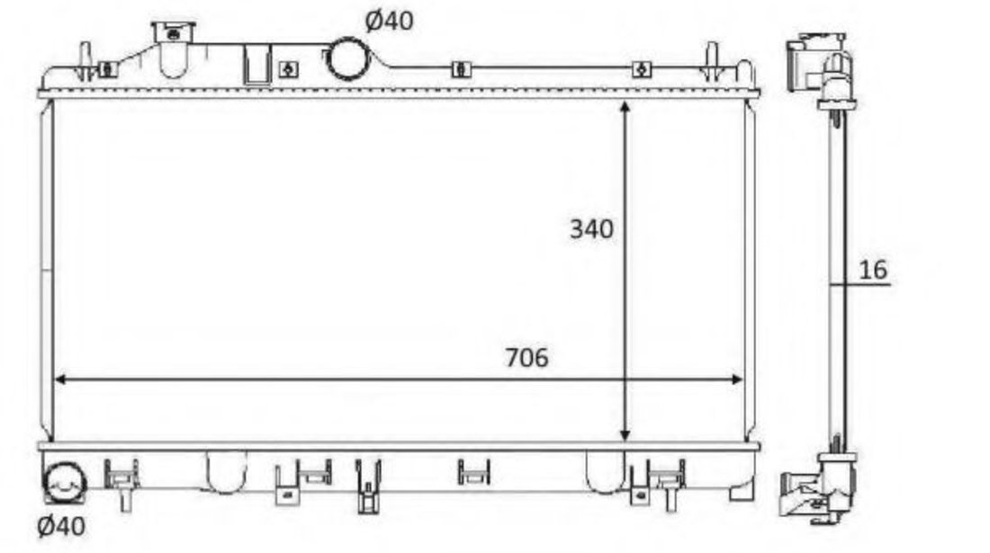 Radiator, racire motor SUBARU IMPREZA Limuzina (GR) (2007 - 2016) NRF 59116 piesa NOUA