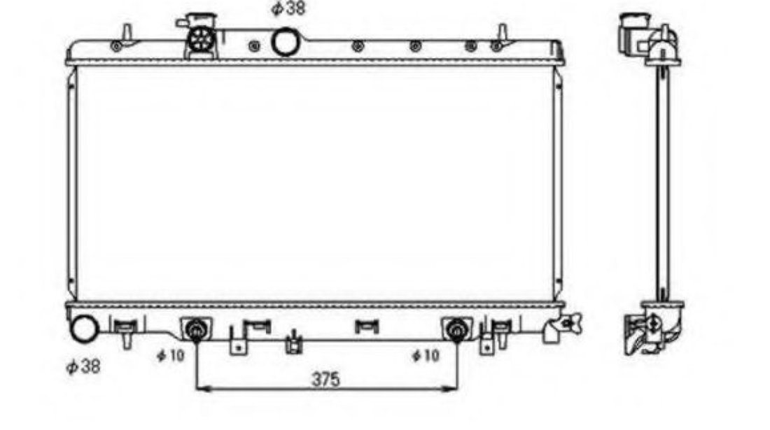 Radiator, racire motor SUBARU LEGACY III (BE, BH) (1998 - 2003) NRF 53698 piesa NOUA