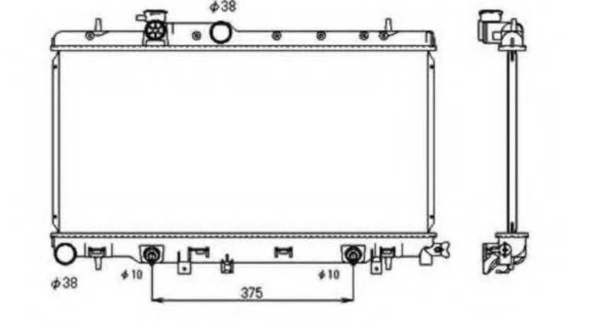 Radiator, racire motor SUBARU LEGACY III (BE, BH) (1998 - 2003) NRF 53698 produs NOU