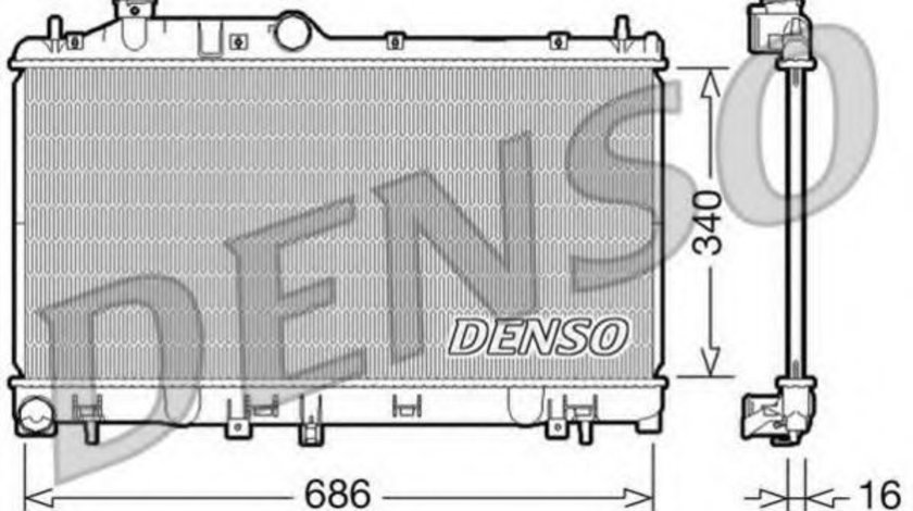 Radiator, racire motor SUBARU LEGACY IV (BL, BP) (2003 - 2016) DENSO DRM36007 piesa NOUA