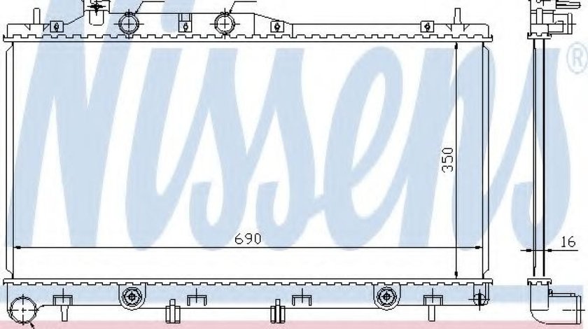 Radiator, racire motor SUBARU LEGACY IV (BL, BP) (2003 - 2016) NISSENS 64115 piesa NOUA