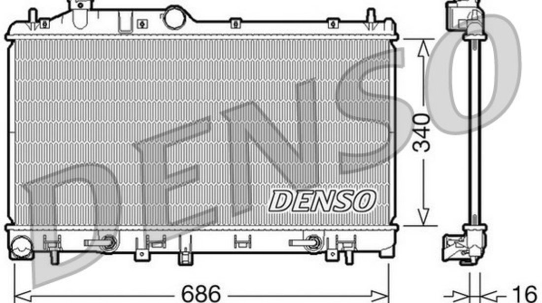 Radiator, racire motor SUBARU LEGACY IV Estate (BP) DENSO DRM36008