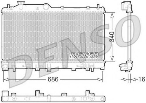 Radiator, racire motor SUBARU LEGACY V (BM, BR) (2009 - 2016) DENSO DRM36015 piesa NOUA