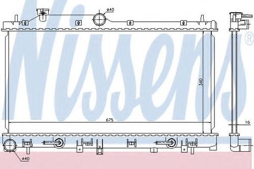Radiator, racire motor SUBARU LEGACY V (BM, BR) (2009 - 2016) NISSENS 67720 piesa NOUA