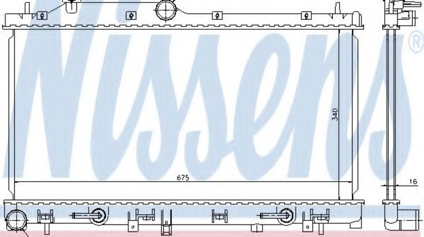 Radiator, racire motor SUBARU LEGACY V (BM, BR) (2009 - 2016) NISSENS 67720 piesa NOUA