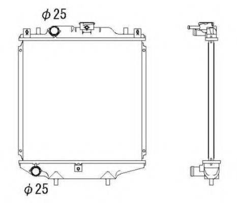 Radiator, racire motor SUZUKI ALTO (HA12, HA23) (1998 - 2004) NRF 507643 piesa NOUA