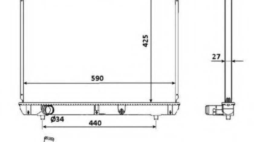 Radiator, racire motor SUZUKI GRAND VITARA I (FT) (1998 - 2005) NRF 53916 piesa NOUA