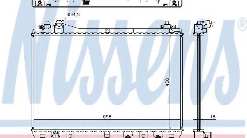 Radiator, racire motor SUZUKI GRAND VITARA II (JT) (2005 - 2016) NISSENS 64201 piesa NOUA